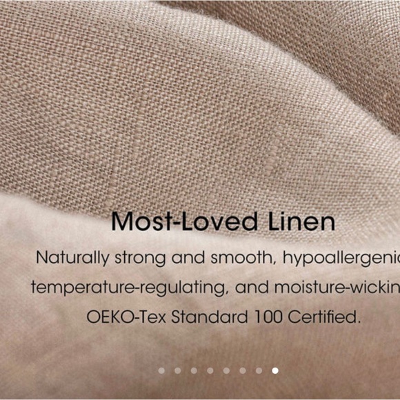 Grae Cove Luna 100% Linen V-Neck Summer Swing Dress | Midi Dress | size Large - Picture 5 of 9